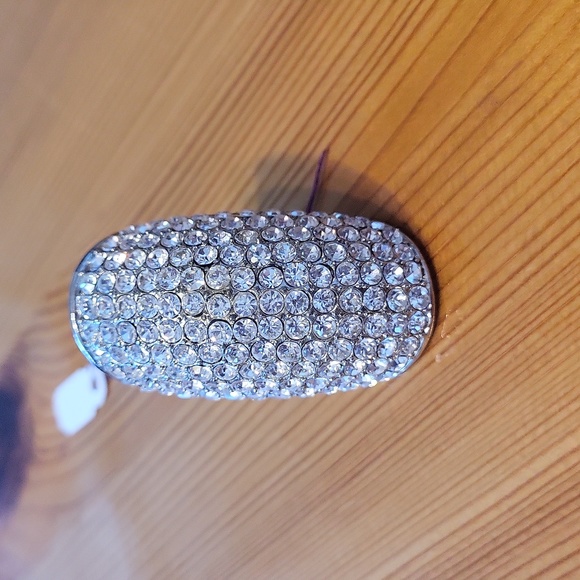 Multi Row Dome Silver & Zirconia Ring - Picture 2 of 9